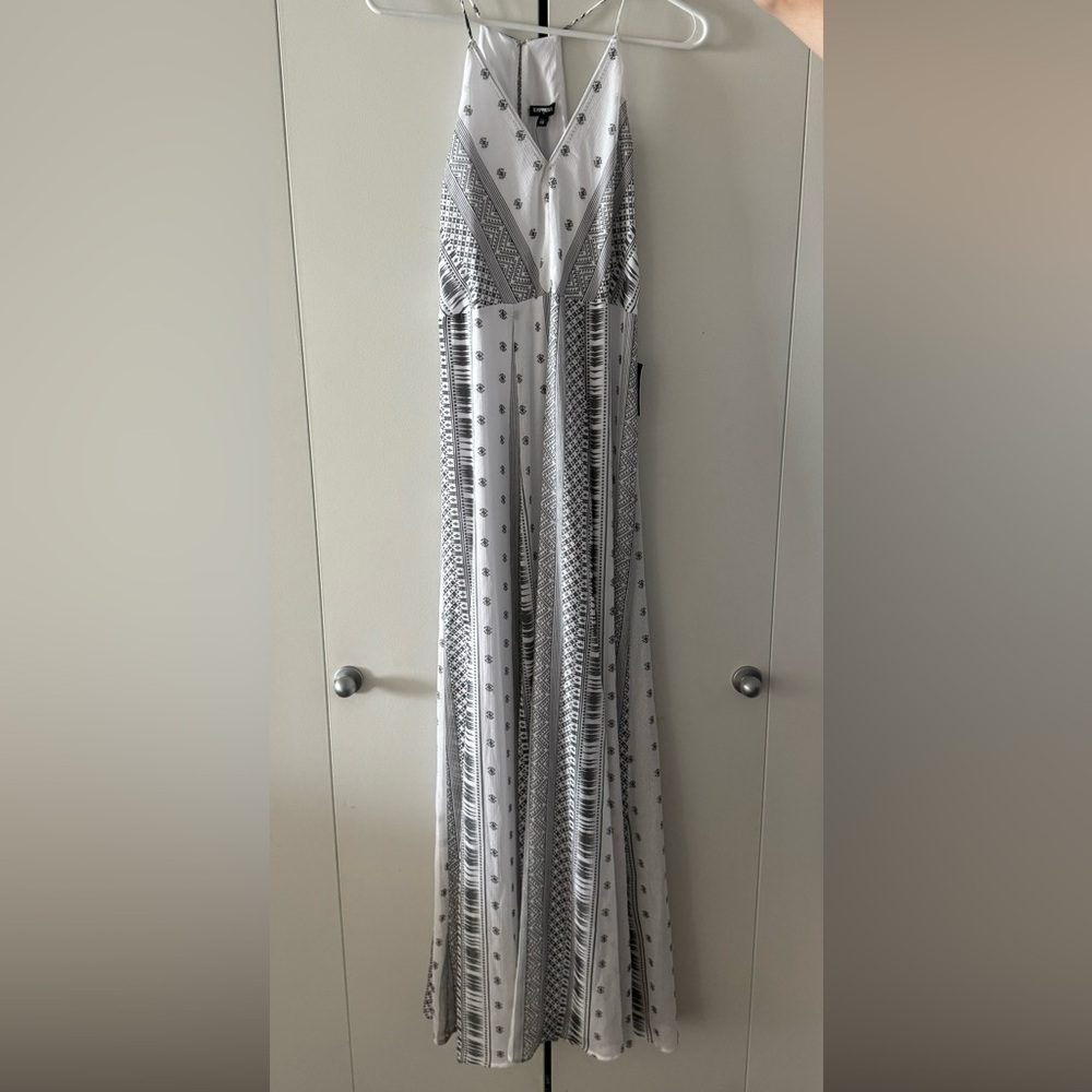 White & Grey Express Dress